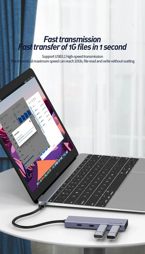 Docking Station Hub 4in1 Type-C to Usb+Type-C SONIT TY0066