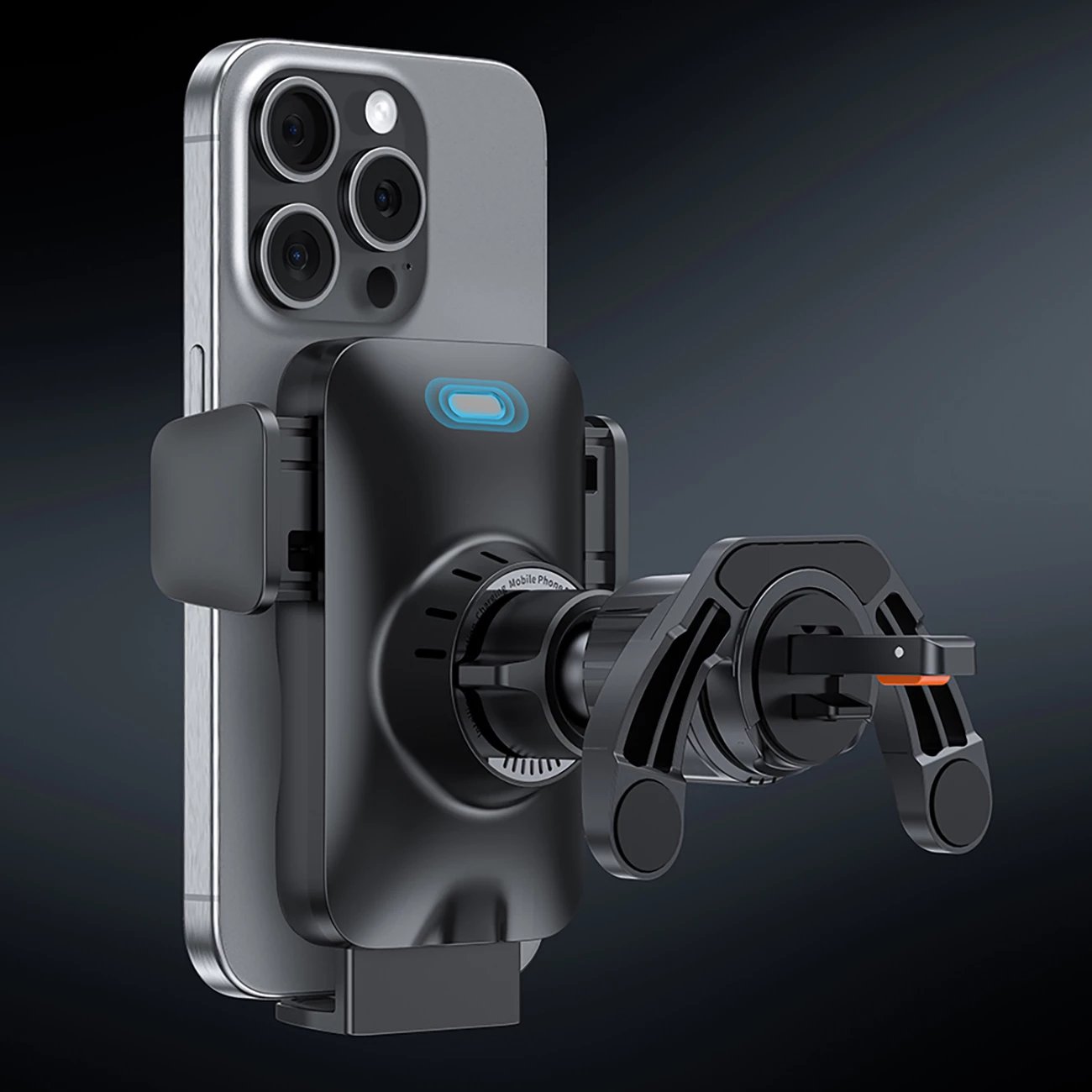 Mbajtës automatik Baseus Wisdom CGZX000001 me karikues wireless 15W, për grilë, i zi