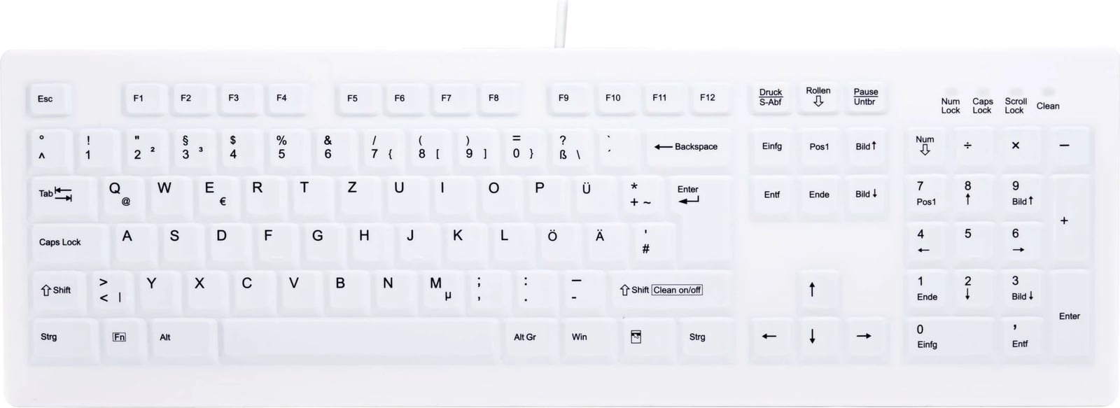 Tastierë Active Key C8100 standard, e bardhë