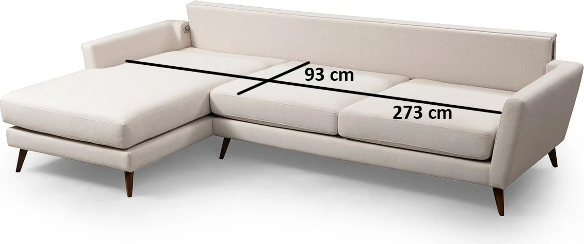 Kënd-sofë krevati Mayorka, kënd i madh majtas, bezhë