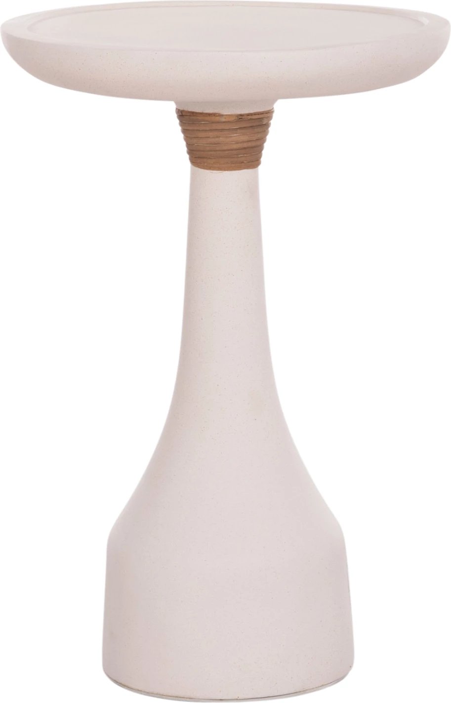 Tavolinë anësore e lartë TORG, rrethore, çimento fiber, e bardhë, FH18170.02, 41x62cm