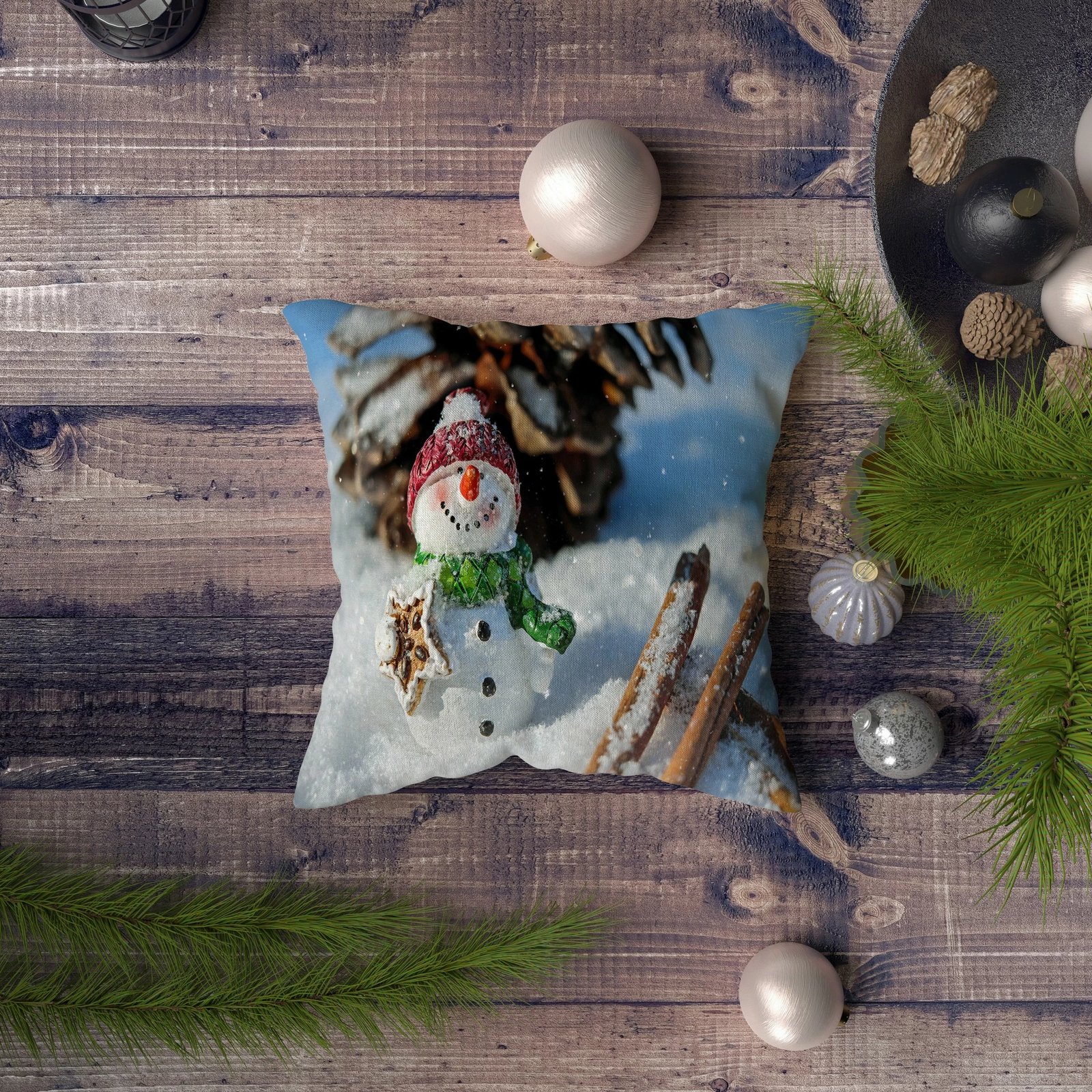 Jastëk dekorativ Aberto Design, NYXMAS054, shumëngjyrësh, 43x43cm