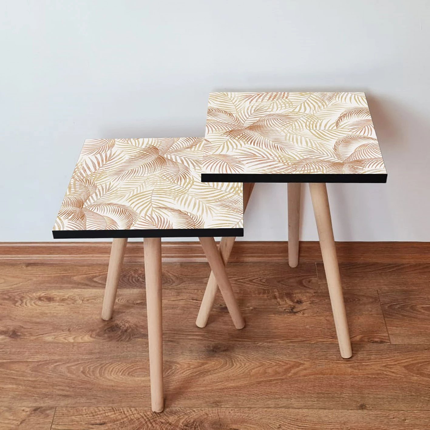 Set tavolinash ndihmëse, 2 copë, Skye Decor, 2Shp173, bezhë-bardhë