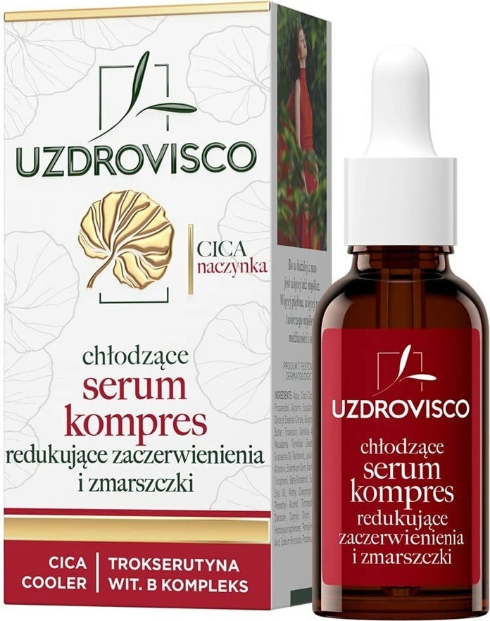 Serum për fytyrë UZDROVISCO Cica Cooling kundër skuqjes dhe rrudhave për femra 30ml