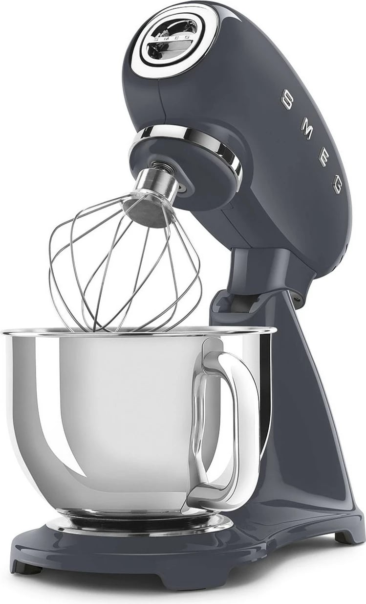 Mikser qëndrues SMEG 50's Style, 800W, 4.8L, gri