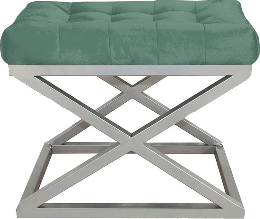 Puf Atelier del Sofa, ngjyrë argjendi dhe e gjelbër