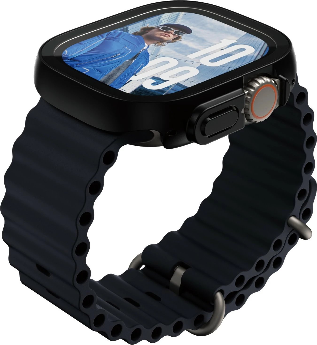 Mbrojtës ekrani dhe trupi PanzerGlass Snappie Full Body Slim për Apple Watch Ultra 2, i zi