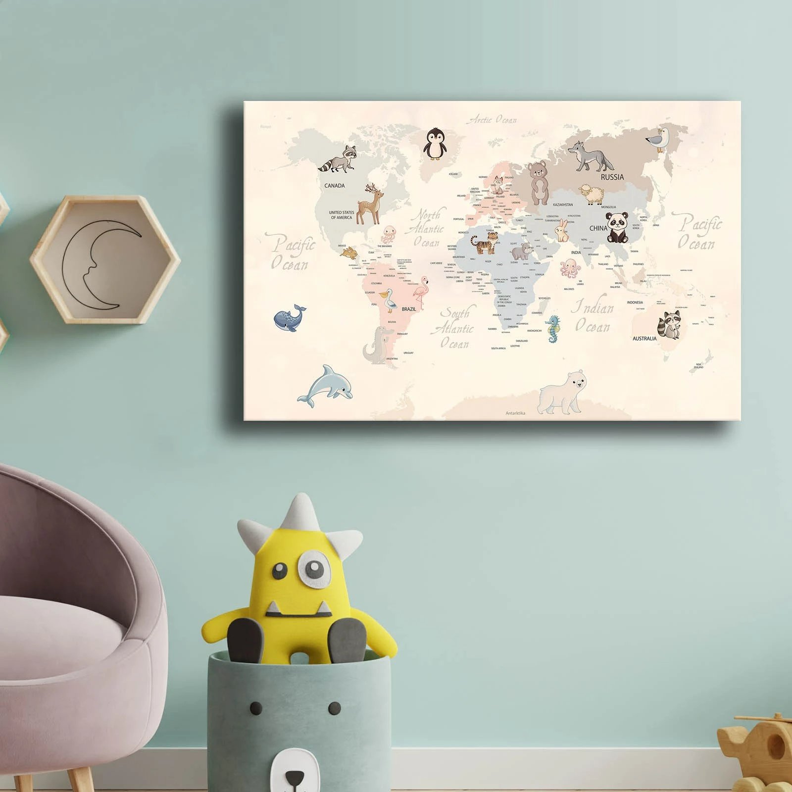 Pikturë dekorative në kanavacë, shumëngjyrëshe, Wallity 4570COC-007, 45x70cm