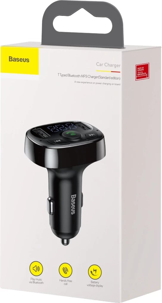 Transmetues Bluetooth / karikues veture Baseus S-09A, i zi Transmetues Bluetooth / karikues veture Baseus S-09A, i zi