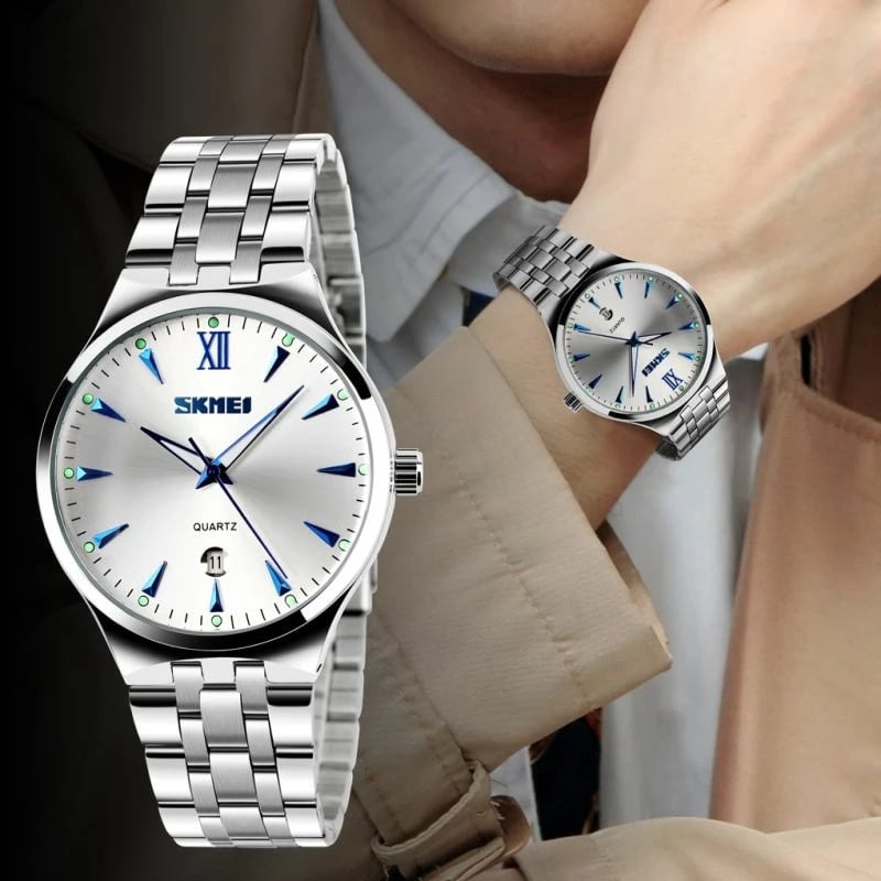 Orë dore për meshkuj Skmei, argjendi