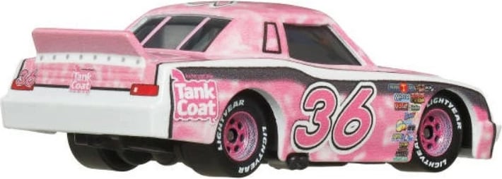 makinë lodër metalike, Mattel, Disney Pixar Cars Eugene Carbureski Tank Coat #36, shkallë 1:55, MPN DXV29/JDL72, rozë