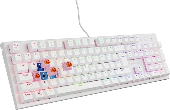 Tastierë mekanike Genesis Thor 303, RGB, Outemu Peach Silent, e zezë dhe e bardhë Tastierë mekanike Genesis Thor 303, RGB, Outemu Peach Silent, e zezë dhe e bardhë