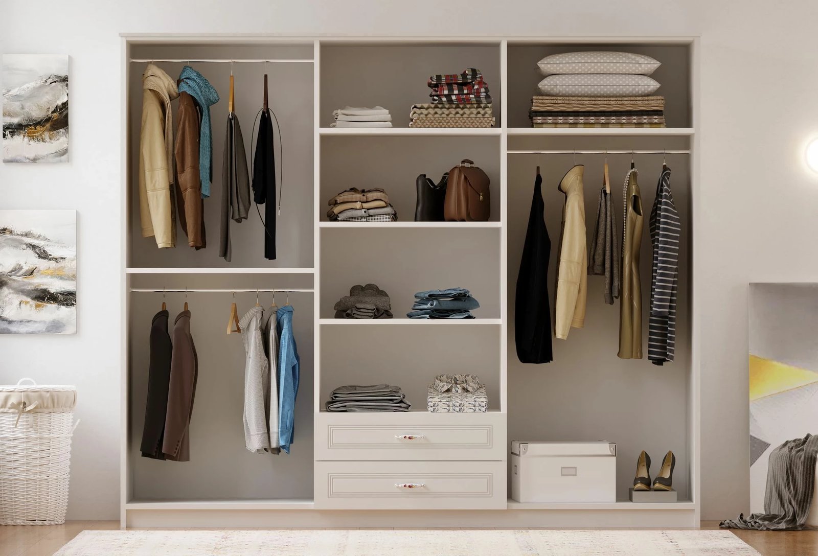 Dollap Skye Decor, ngjyrë e bardhë mat, RB-003