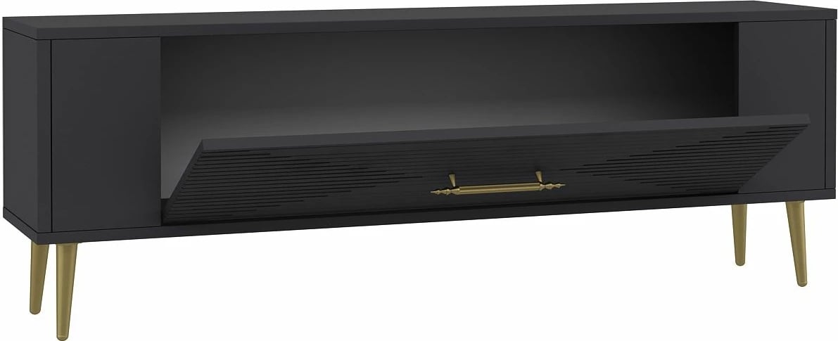 Komodë TV Skye Decor, Retrol1, antracit, ari