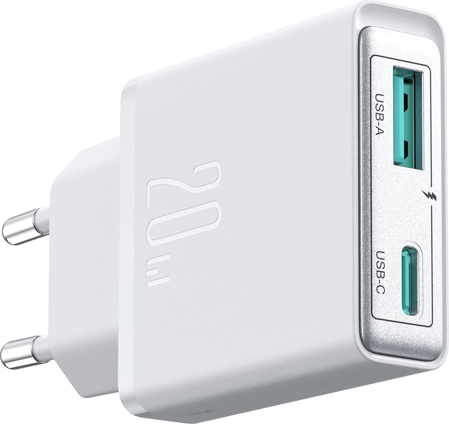 Karikues muri Joyroom JR-TCF14, 20W, 2 porta USB-A/USB-C, i bardhë