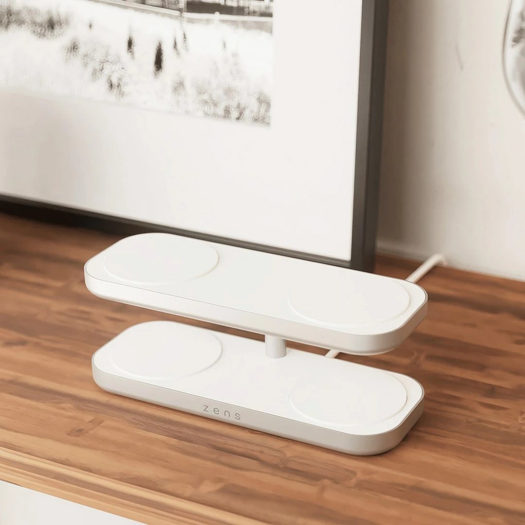 Karikues wireless ZENS ZEQC01W/00, 65 W, për celular, kufje, smartwatch, i bardhë