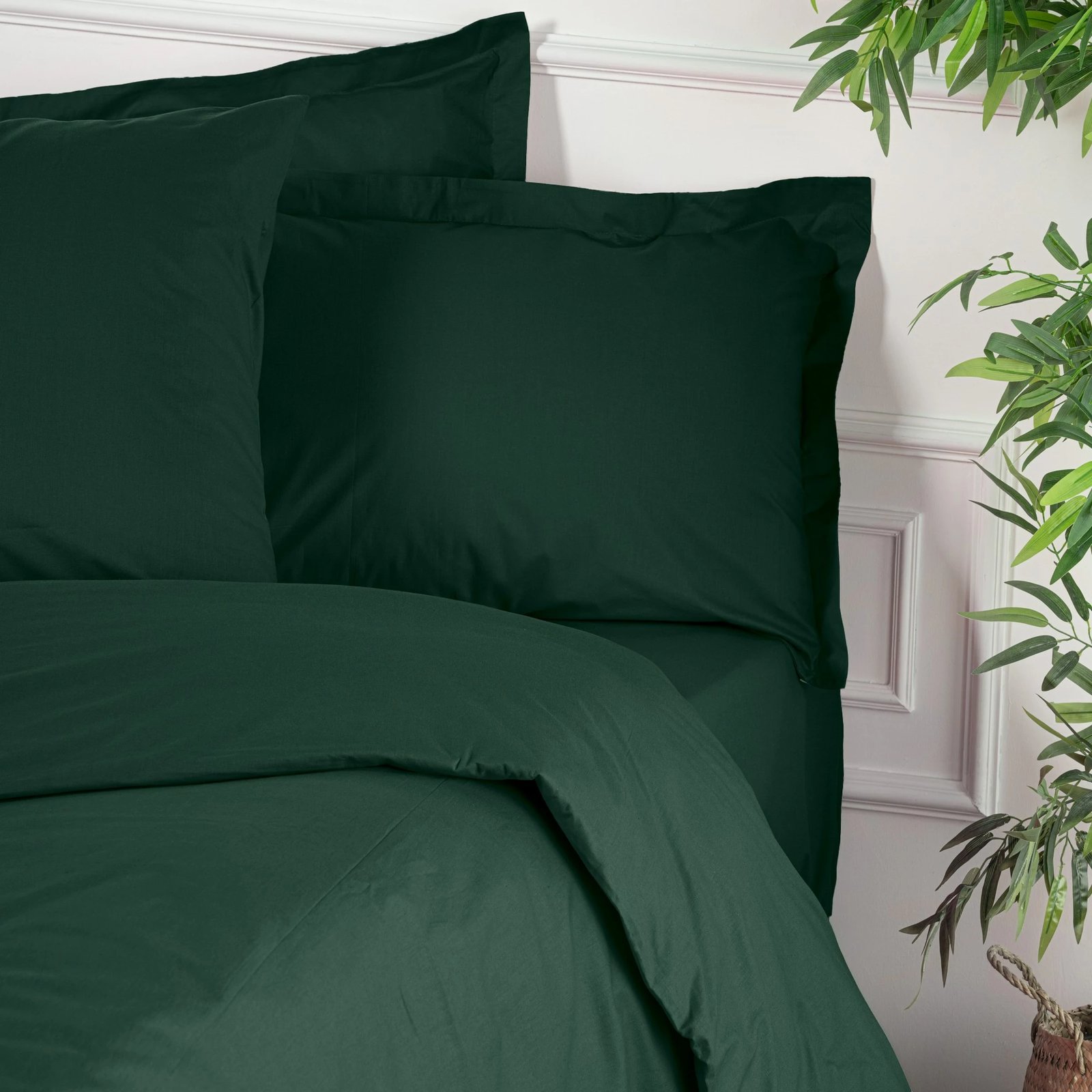 Mbulesë jorgan për krevat super king, ngjyrë e gjelbër e errët, L'essentiel, 260x220cm