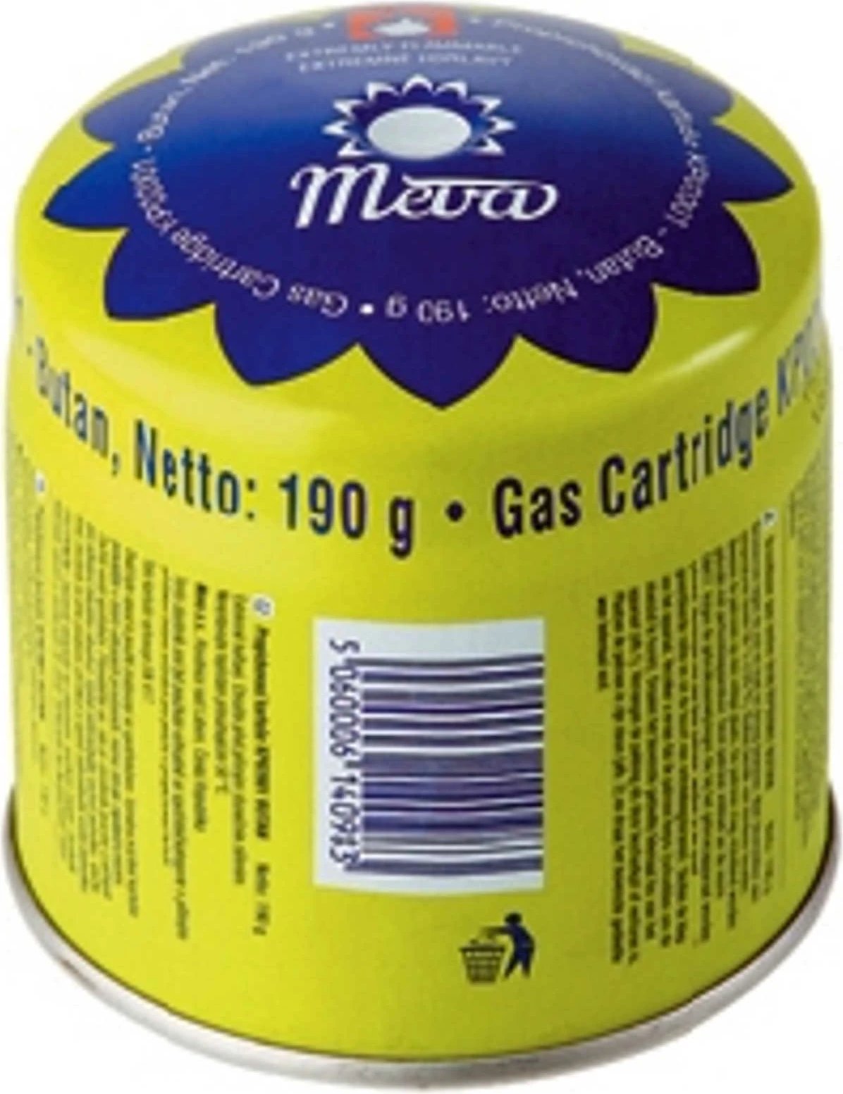 Bombolë gazi Meva KP02001, 190g, pierced, e verdhë