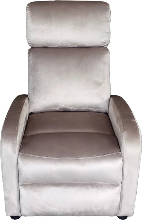 Fotel relaksues Norva, kadife gri, 68.5x86x100cm