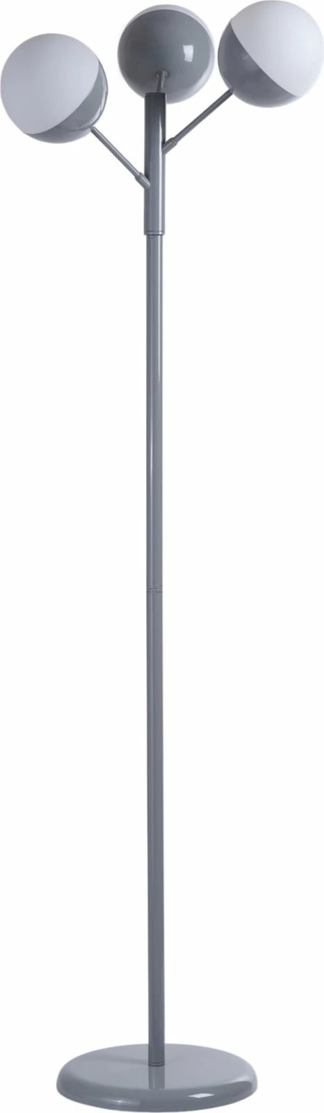 Llambë dyshemeje Opviq, 8948-6, metal e xham, e bardhë dhe gri