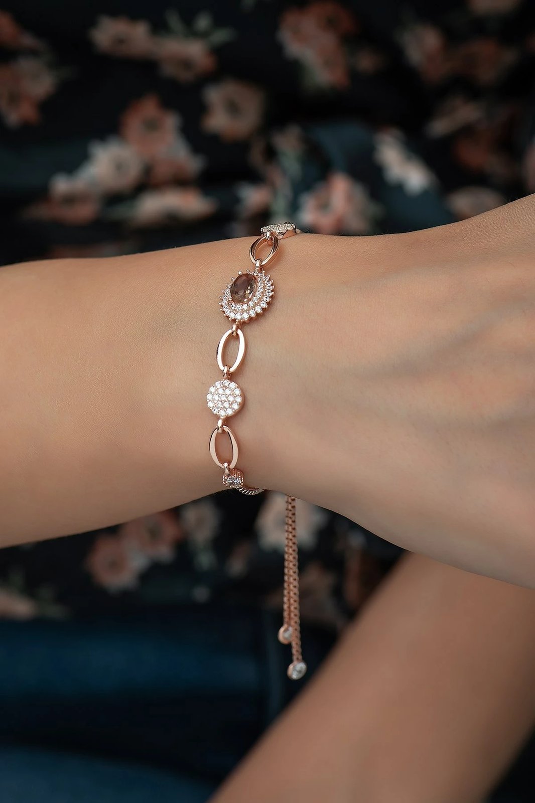 Byzylyk argjendi, ngjyrë rozë e artë, gur Zultanite, Jumeon, TRDYL689