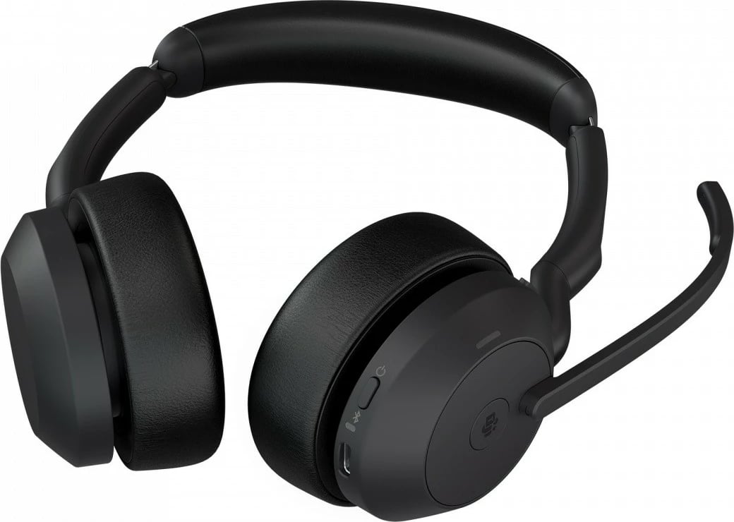 Kufje Jabra Evolve2 55 Link380a MS Stereo, pa tela, me mikrofon, e zezë