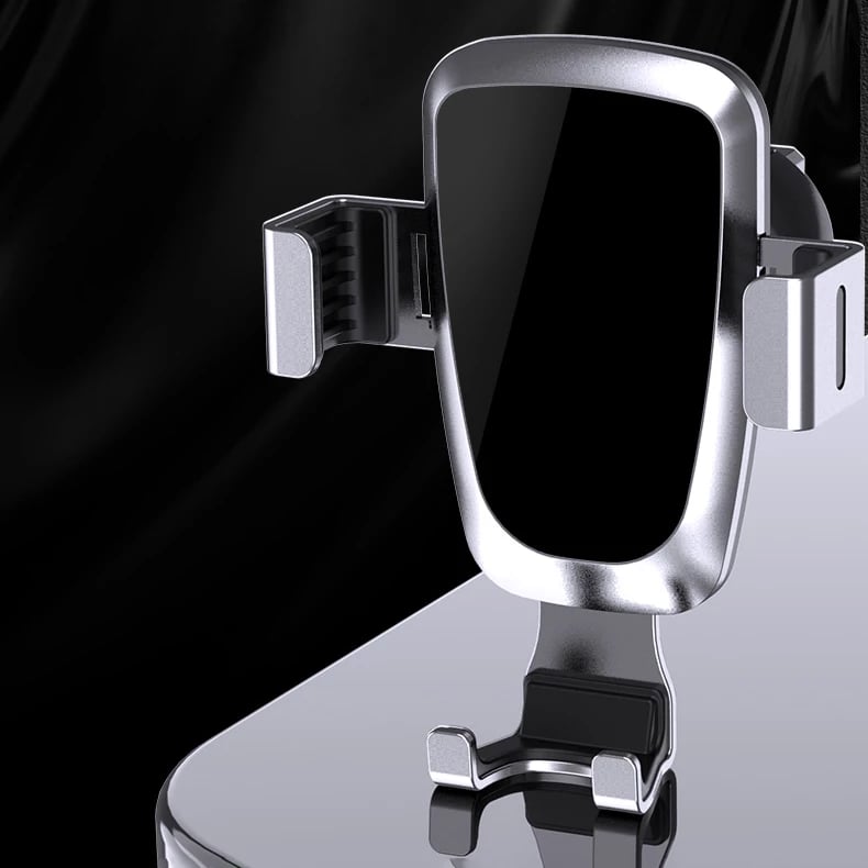 Mbajtës gravitacional për celular Hurtel YC08 për ventilator të makinës, argjendtë