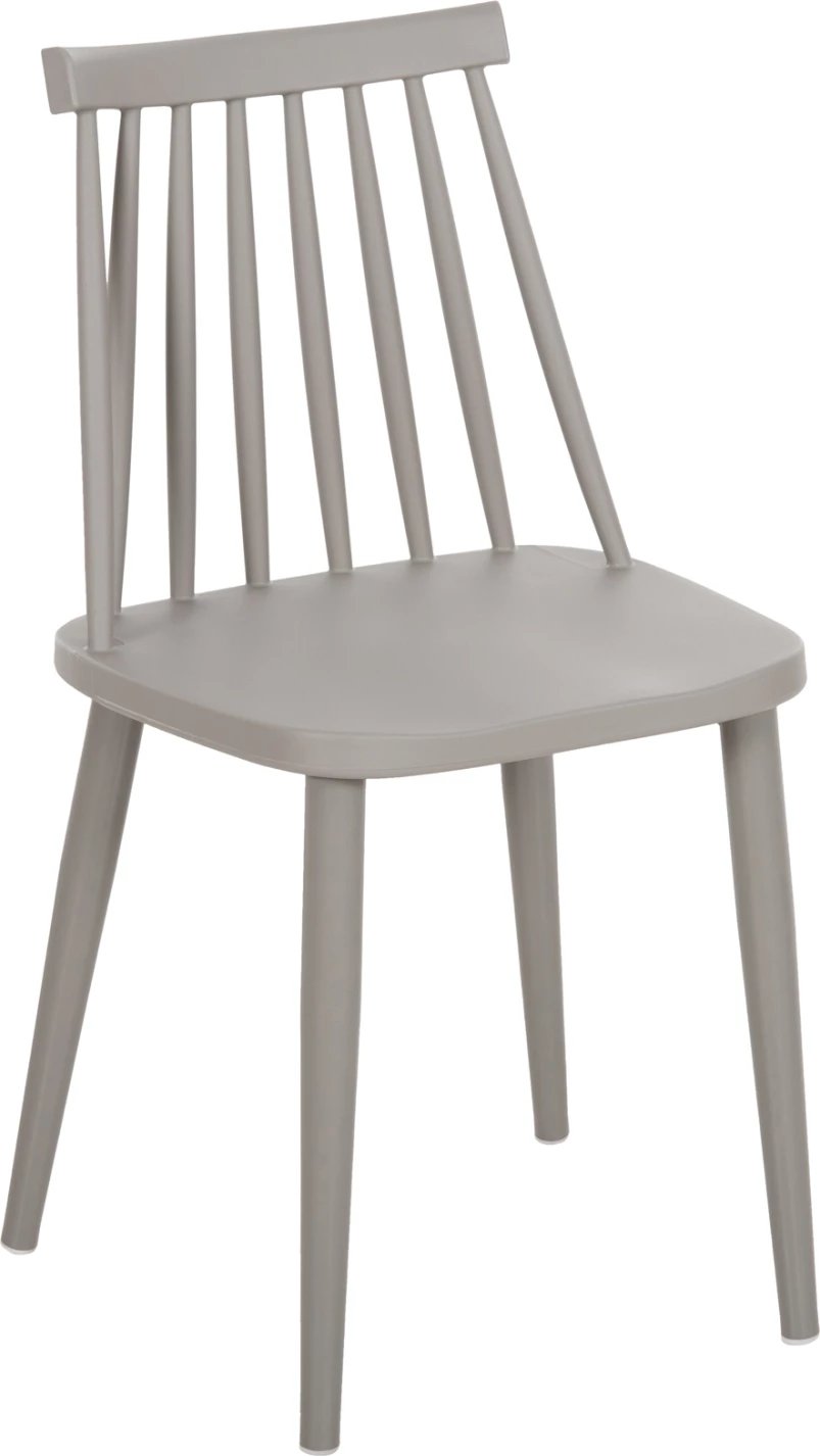 Karrige ngrënieje FH8052.22 Vanessa GRI me këmbë metalike GRI 42.5x44x81H cm., set prej 4 copë