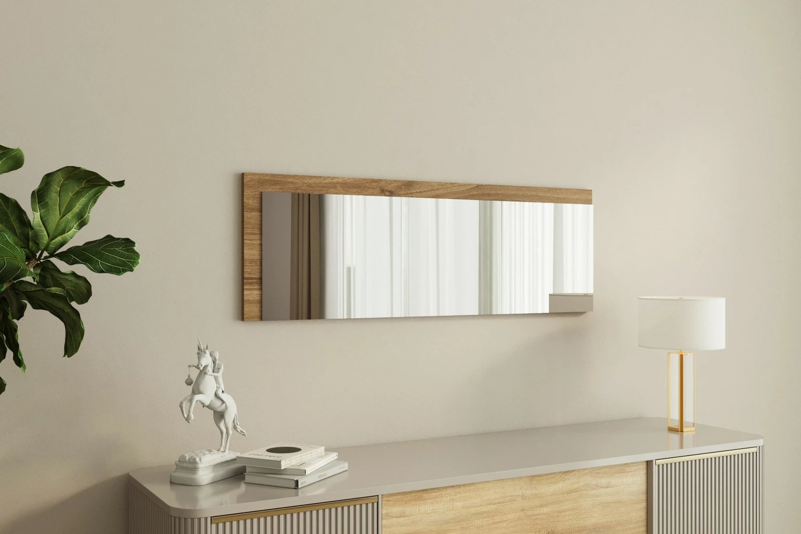 Pasqyrë Hanah Home, Lariya, e bardhë dhe arre