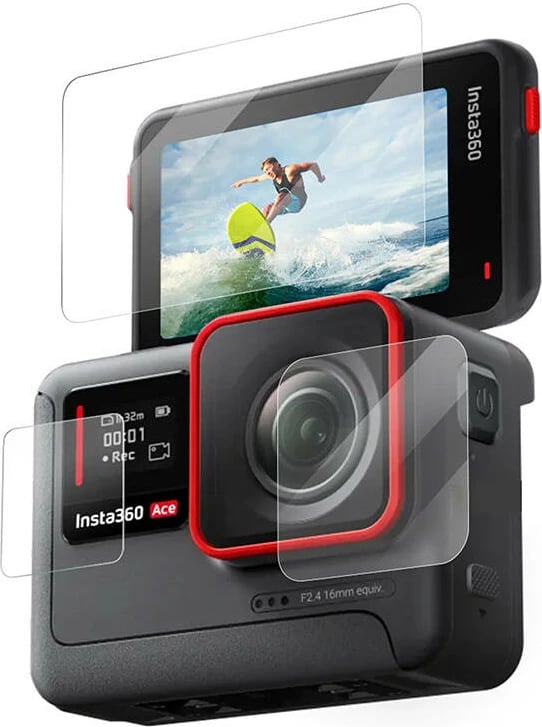 Xham i temperuar për kamera sportive Telesin S6-FLM-02-TIS, për Insta360 Ace Pro / Ace, set Xham i temperuar për kamera sportive Telesin S6-FLM-02-TIS, për Insta360 Ace Pro / Ace, set