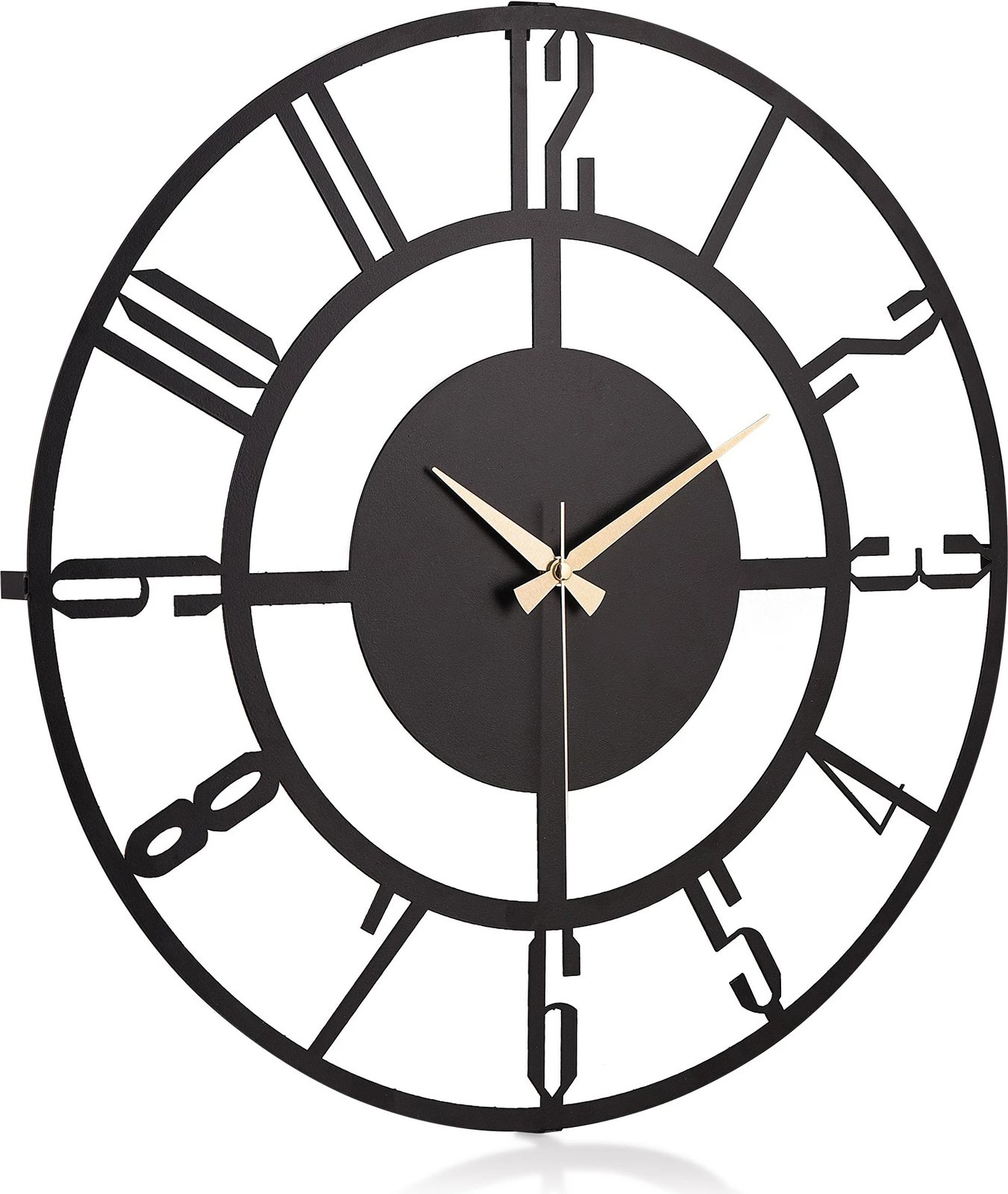 Orë muri dekorative prej metali, Wallity Bunella, e zezë, 50cm