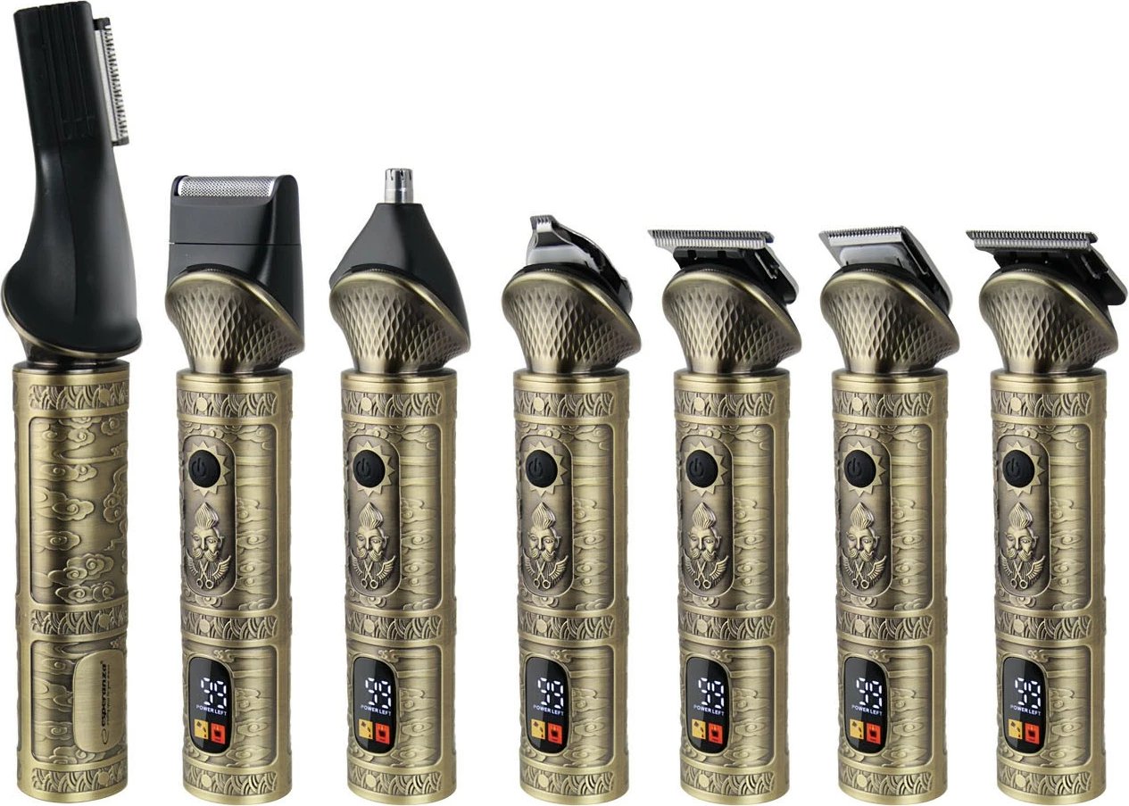 Makinë rroje Esperanza ADONIS 7n1, pa kabllo, me ekran LCD, ari