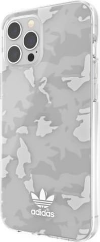 Mbështjellës Adidas OR SnapCase Camo për iPhone 12 Pro Max, transparent/bardhë