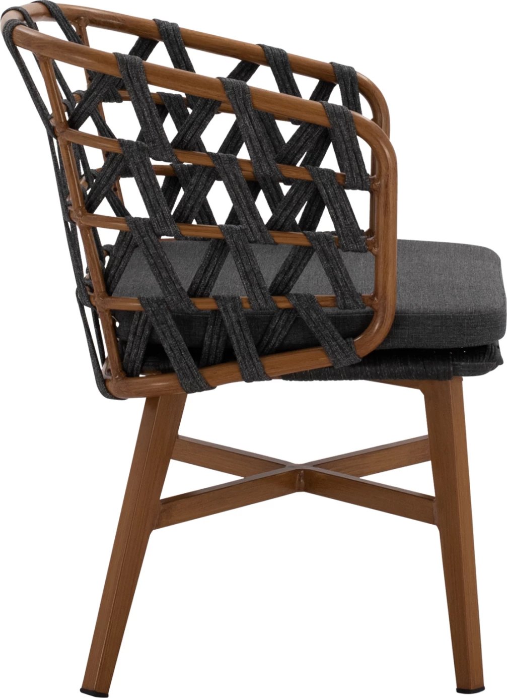 Karrige alumini RICKO FH5782.11 me rripa të gjerë gri 57x61x79 cm