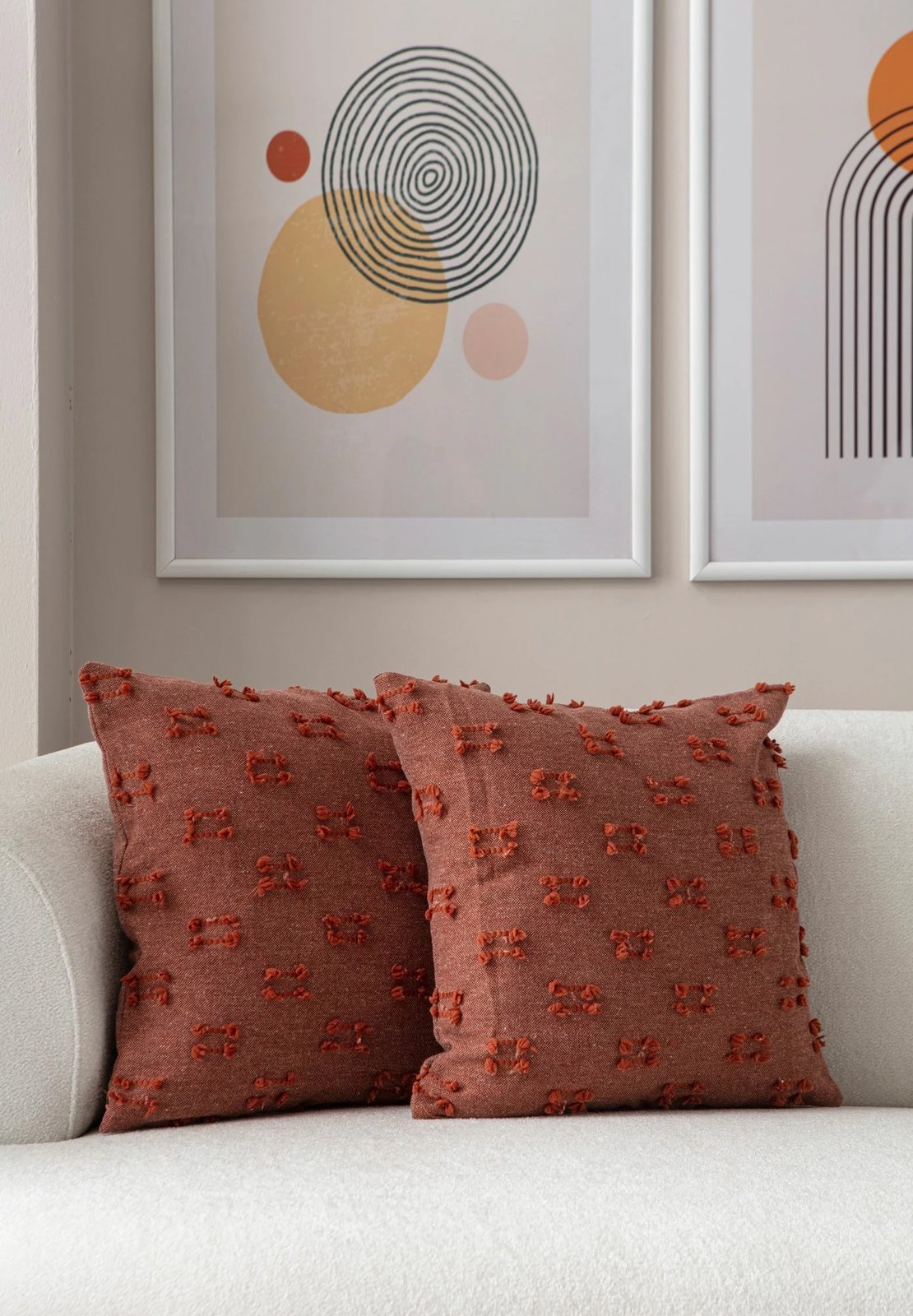 Set mbulesash për jastëk (2 copë), Evila Originals, Tuffet, ngjyrë e kuqe pllake, v9