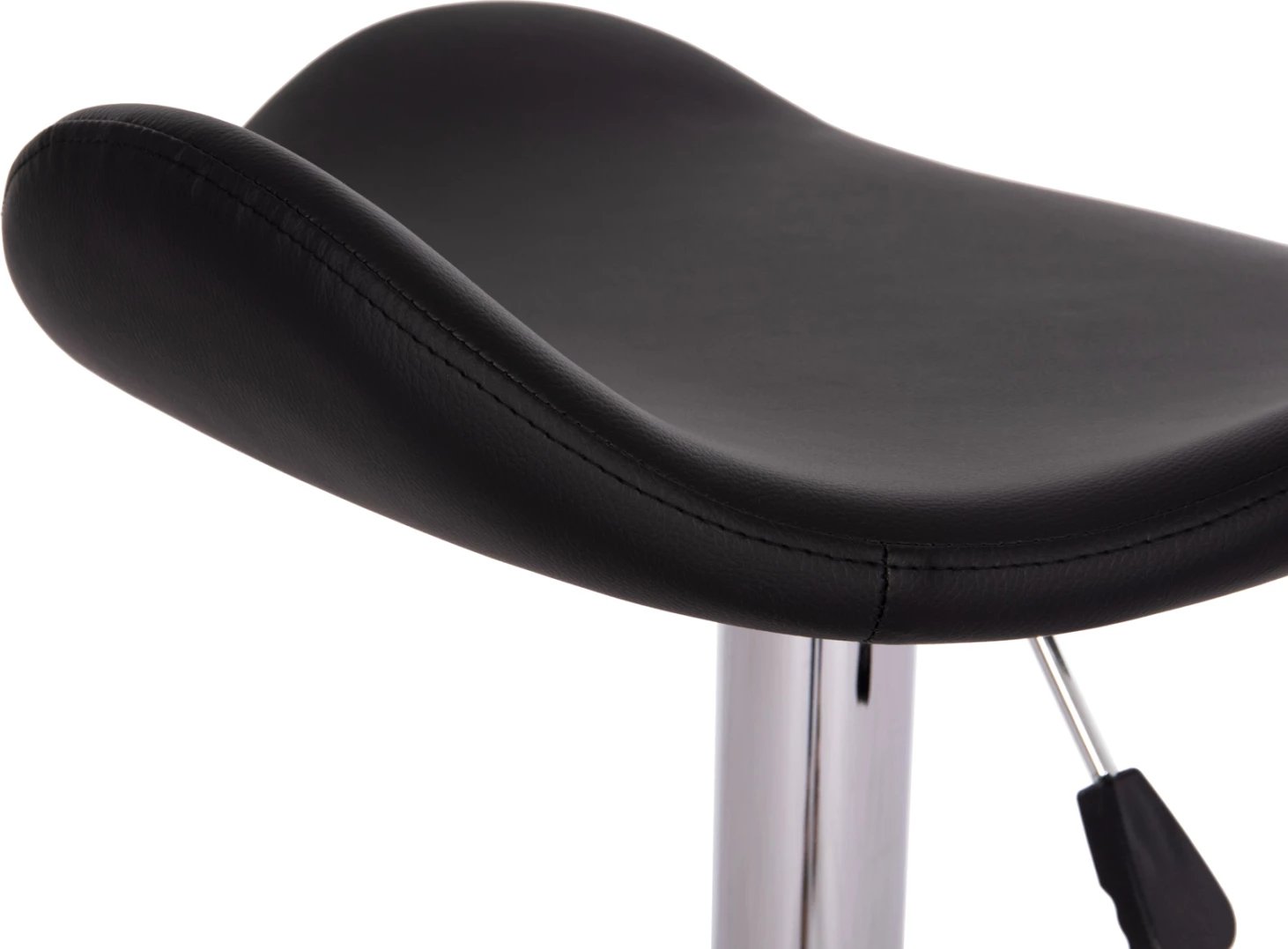 Karrige për bar rrotulluese GANNA FH201.21, lëkurë PU e zezë, me amortizator, set prej 2 copash, 44x42x87cm