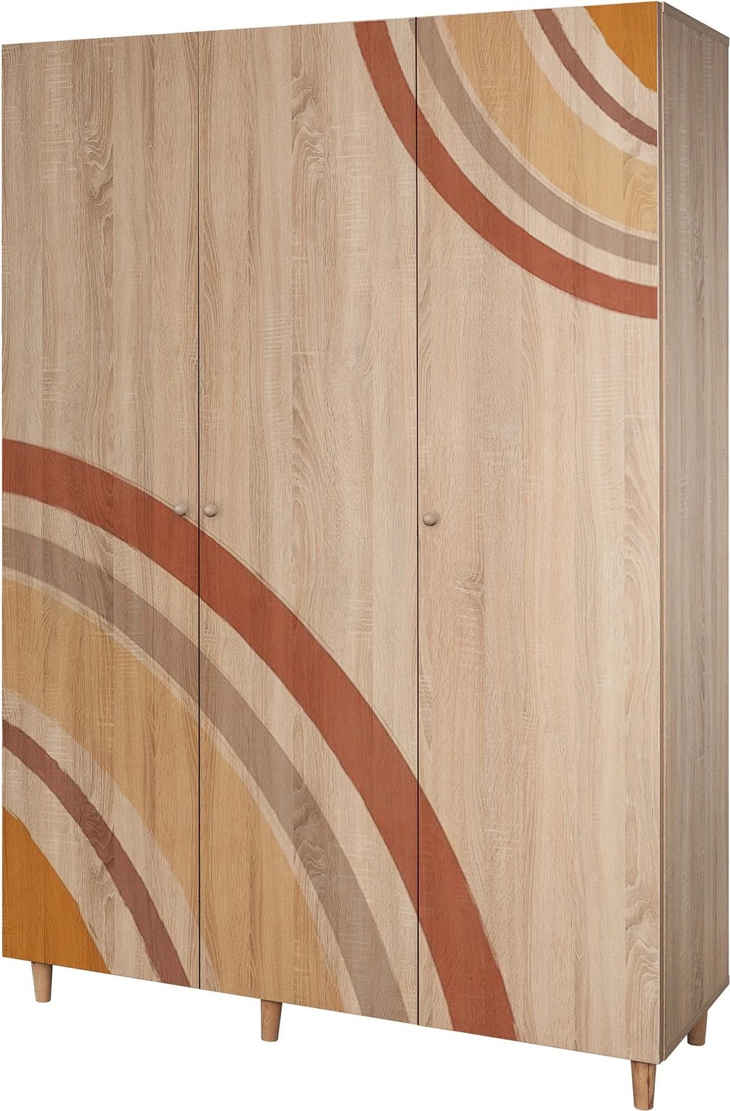 Dollap Lena 3, ngjyrë sonomo, Skye Decor, 135x192x52cm