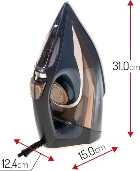 hekur me avull, Camry CR 5036, 3400W, shollë qeramike, depozitë 360ml, zi-ari