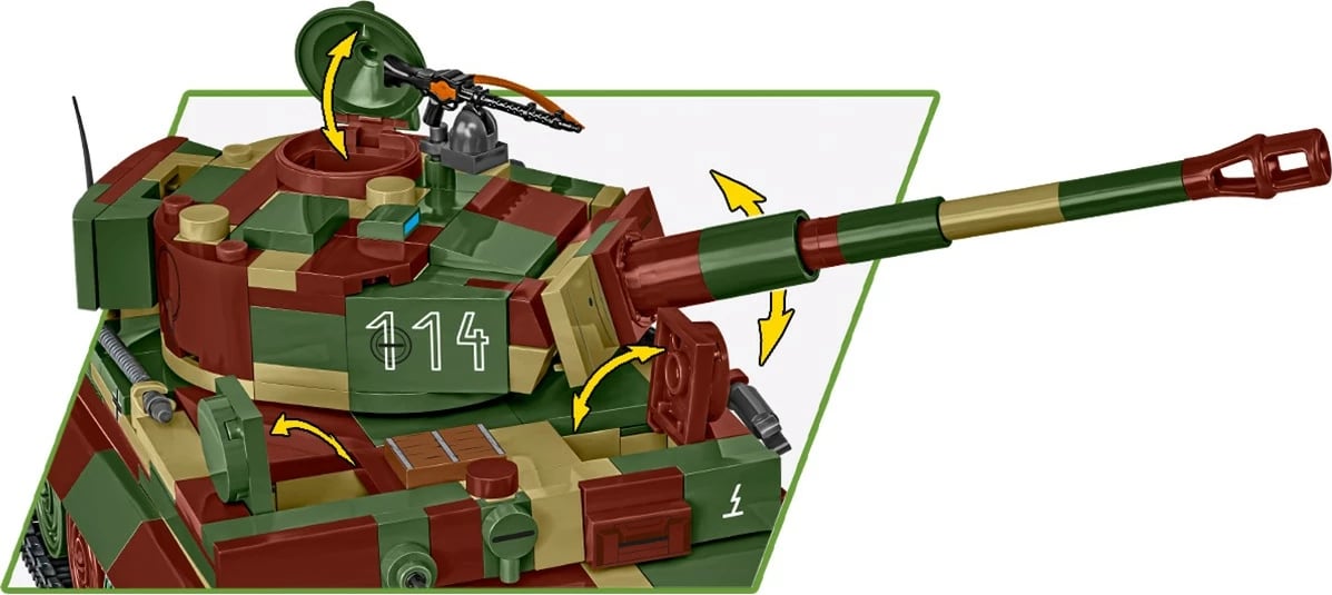 Set ndërtimi Cobi Pz.Kpfw. VI Tiger Ausf. E, 870 pjesë, me 2 figurina