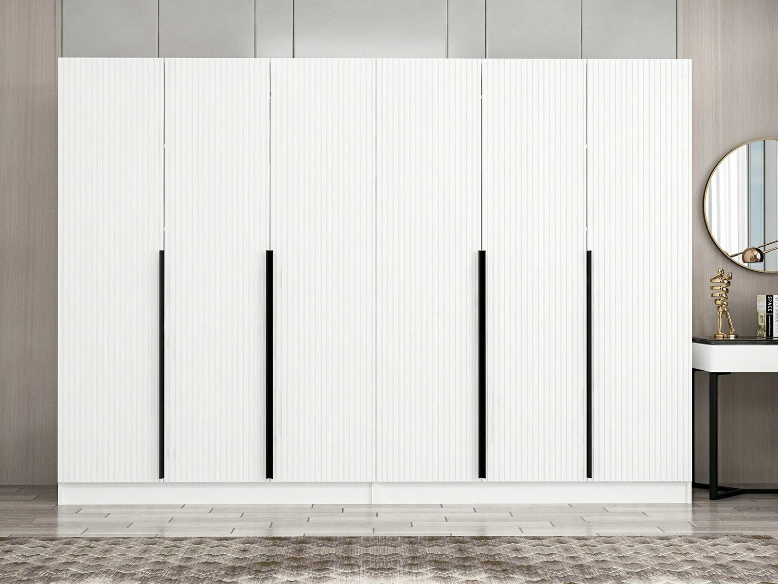 Dollap Skye Decor, Kale Plus - 7787, i bardhë, 270x210x52cm