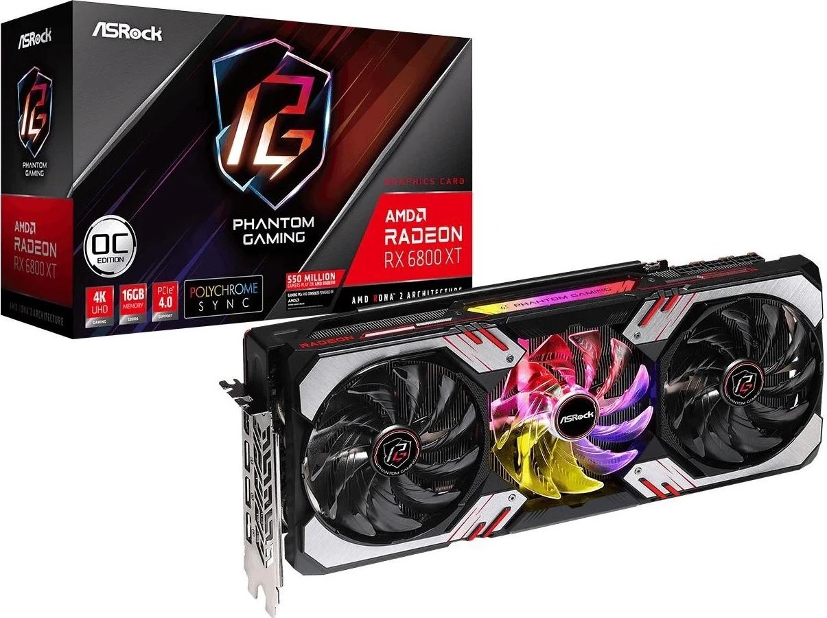 Kartë grafike ASRock Radeon RX 6800 XT, 16GB, GDDR6