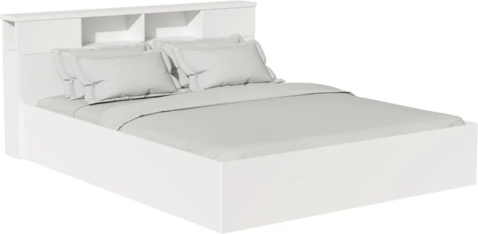 Krevat dopio Olympus, ngjyrë e bardhë antike, 160x200 cm