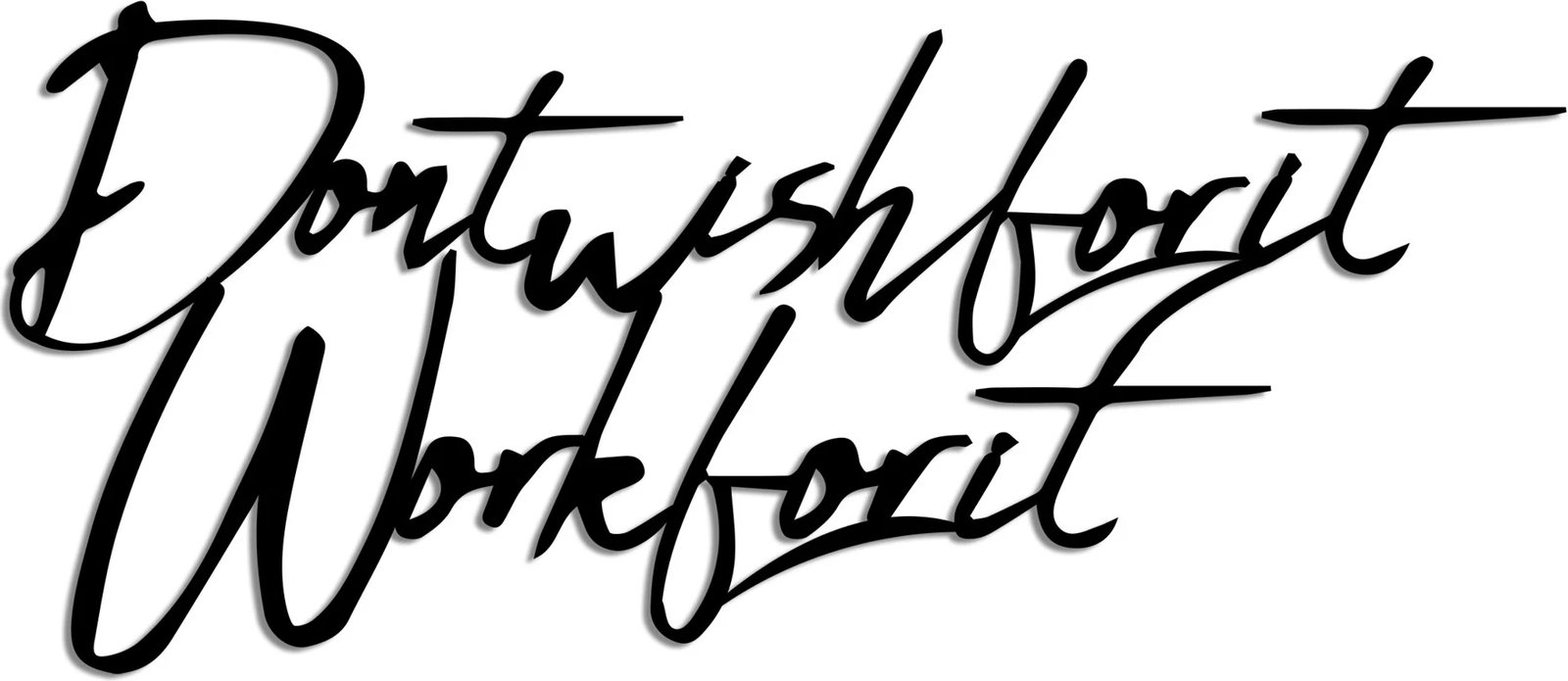 Aksesor dekorativ metalik për mur, Wallity, Wish Work