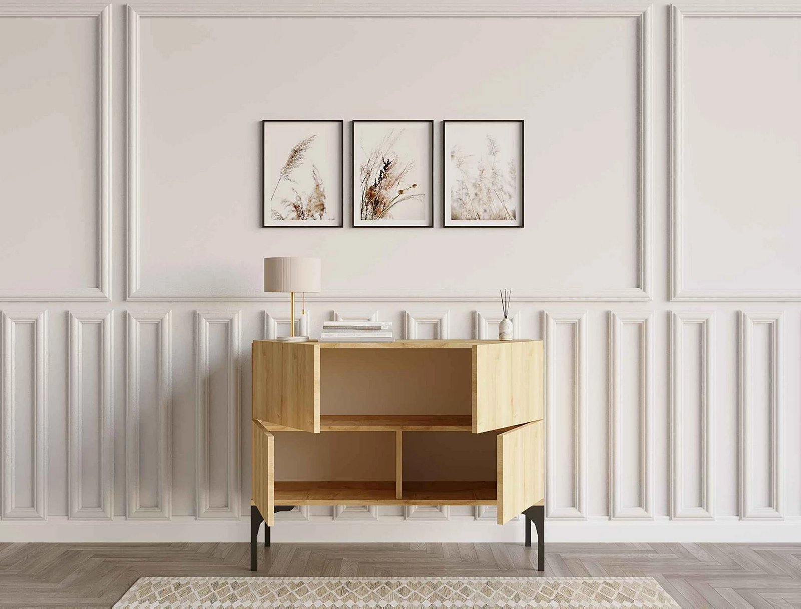 Konsolë Hanah Home, ngjyrë lisi safir, Imperial