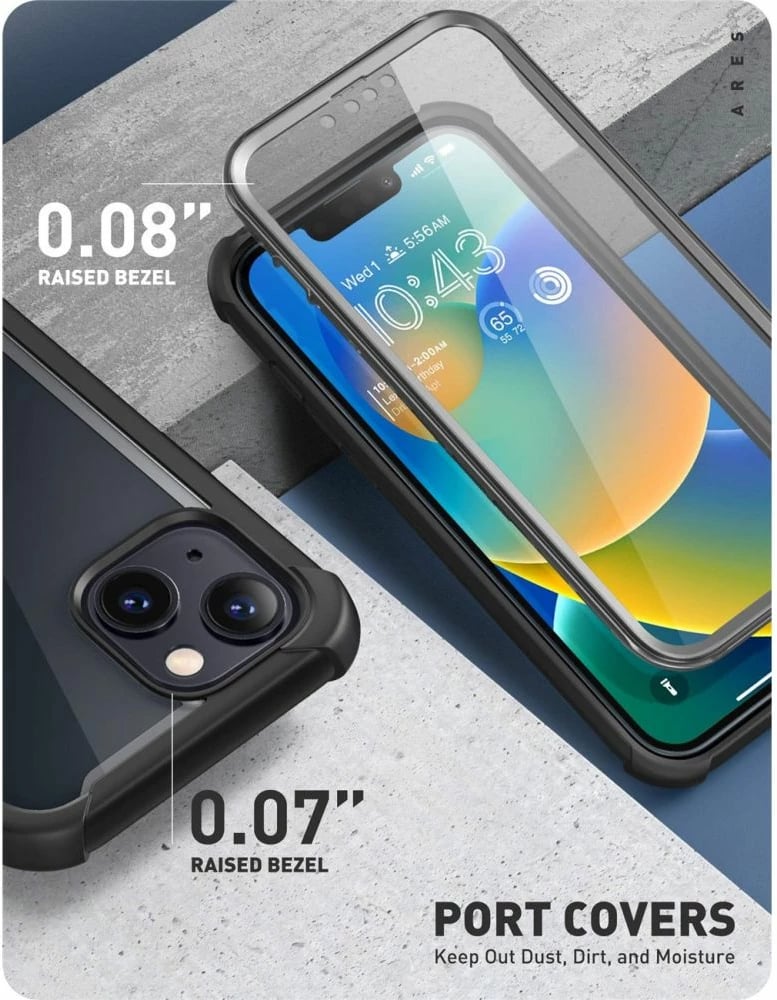 Mbështjellës Supcase IBLSN Ares për iPhone 13/14, i zi