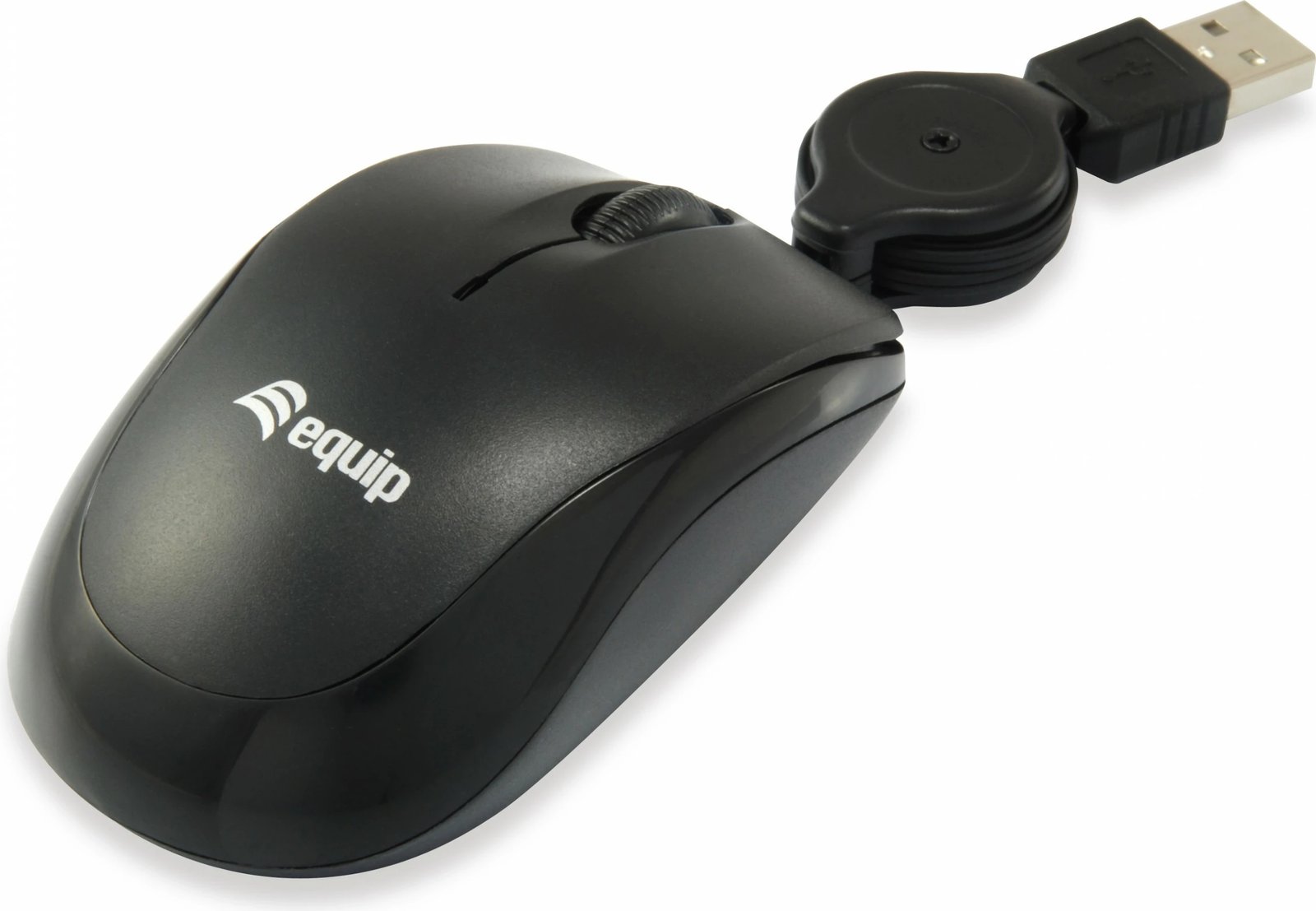 Maus Equip 245103, optik, USB, 1000 DPI, kabllo tërheqëse, i zi