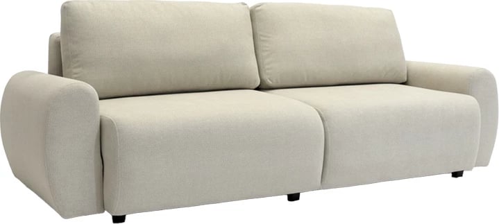 Krevat-kanape treshe Hungie, material stof, ngjyrë bezhë, 250x92x89cm