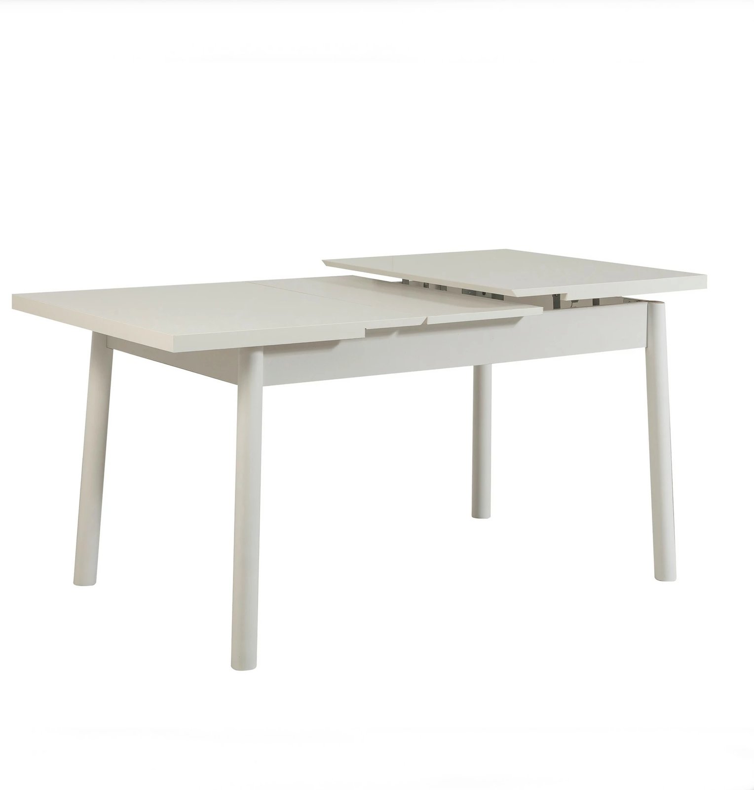 Set tavoline me karrige për ngrënie, zgjatës, 4 pjesë, Skye Decor, ngjyrë e bardhë-gur