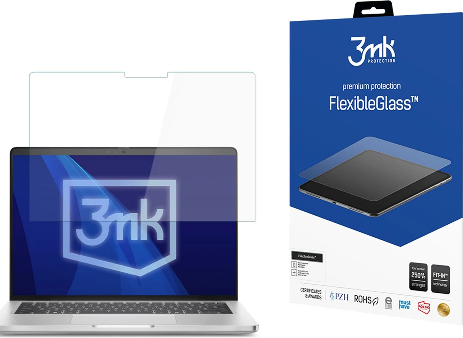 Xham mbrojtës hibrid FlexibleGlass për Dell Pro 14 Plus, 3mk Protection, deri 15 inç