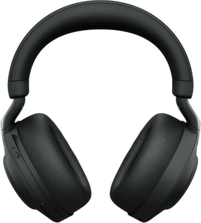 Kufje me mikrofon Jabra Evolve2 85, Bluetooth me dongle Link 380c USB‑C, ANC hibride, stereo UC, 3.5 mm + USB, e zezë, me qëndrim karikues